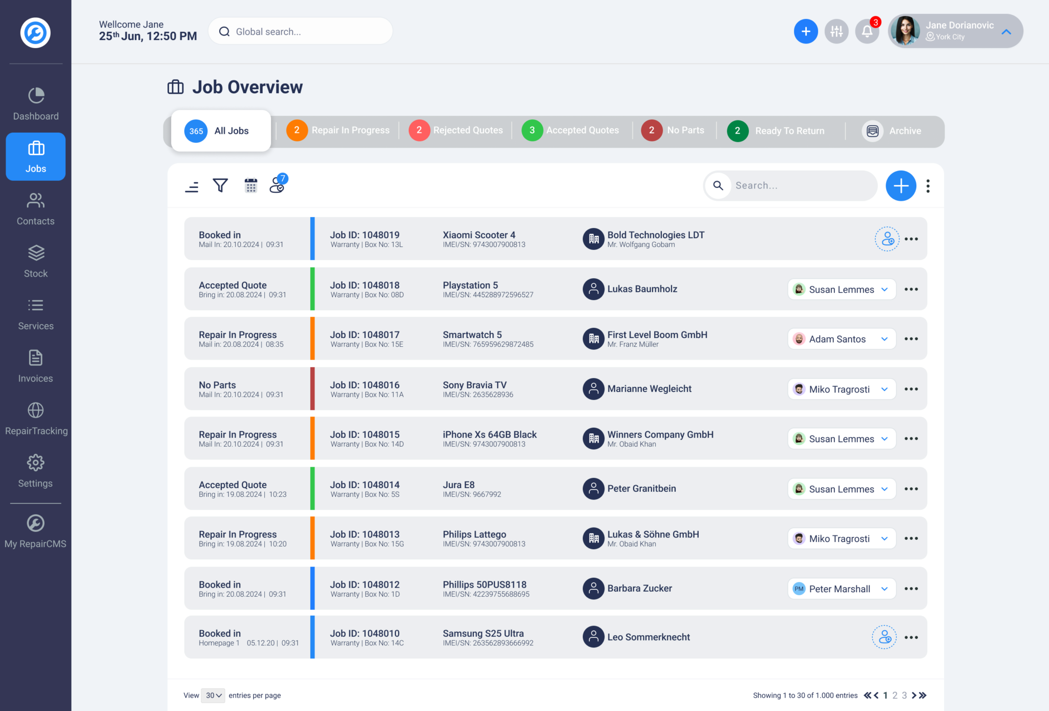 screenshot of RepairCMS Ultimate